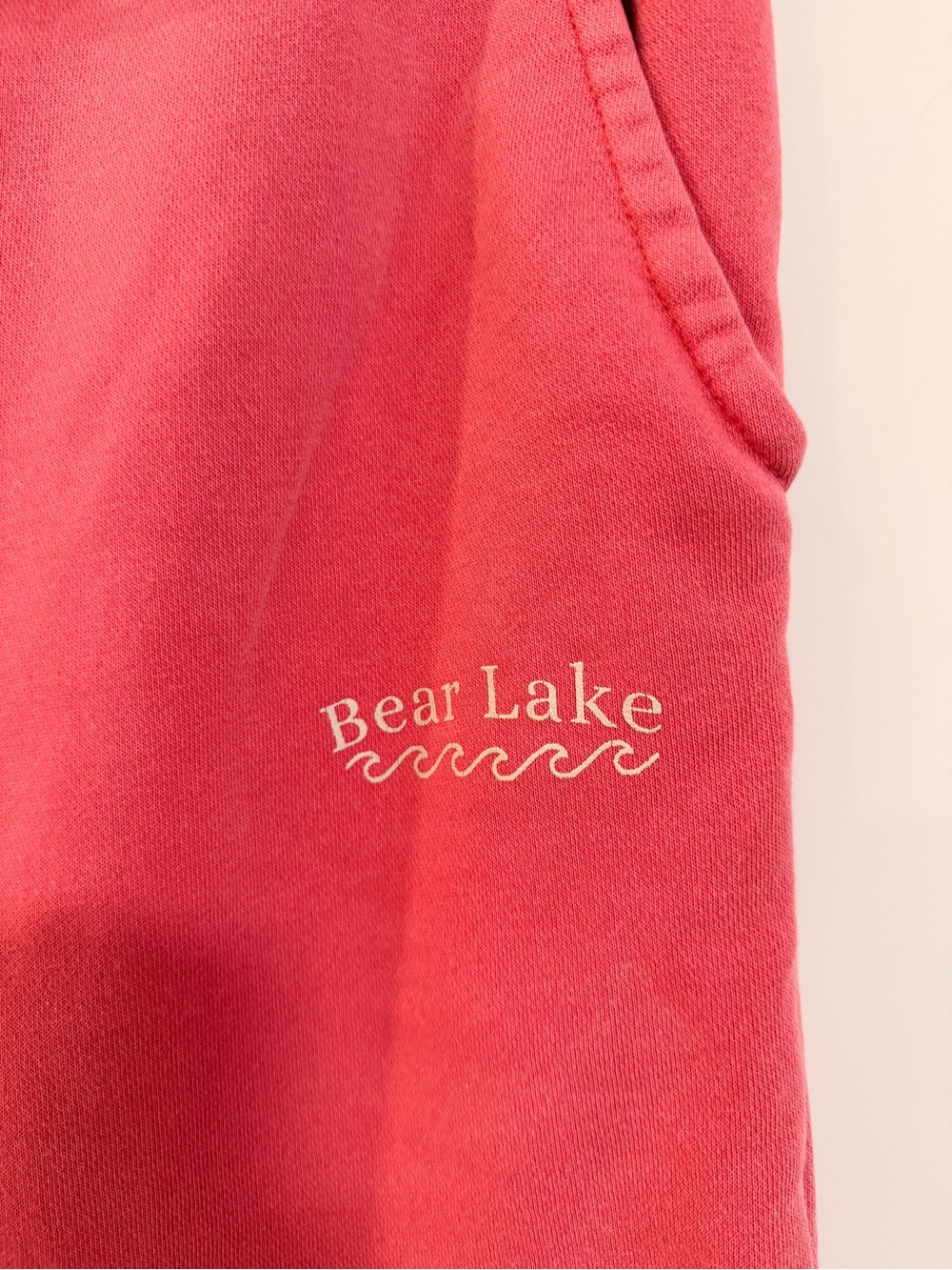 Bear Lake Women's Coral Drawstring Sweat Shorts - Picture 2 of 5